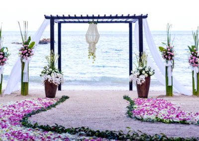 Gazebo plage mariage sud