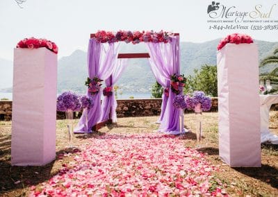 mariage fleur sur la plage